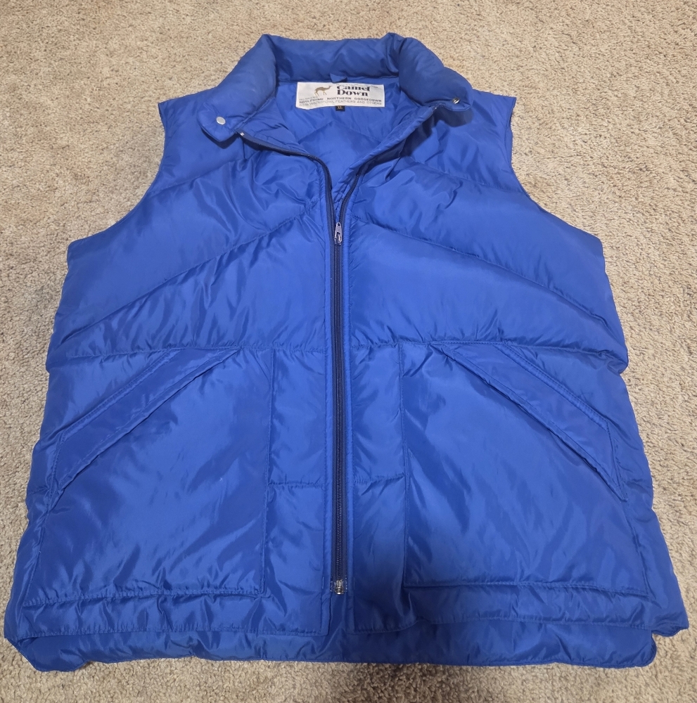 Camel Down Blue Down Vest